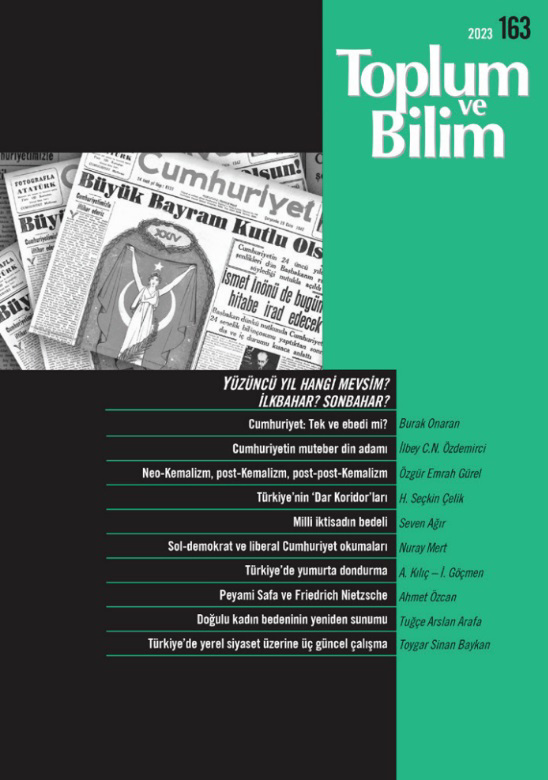 Toplum ve Bilim Sayı 163, 2023