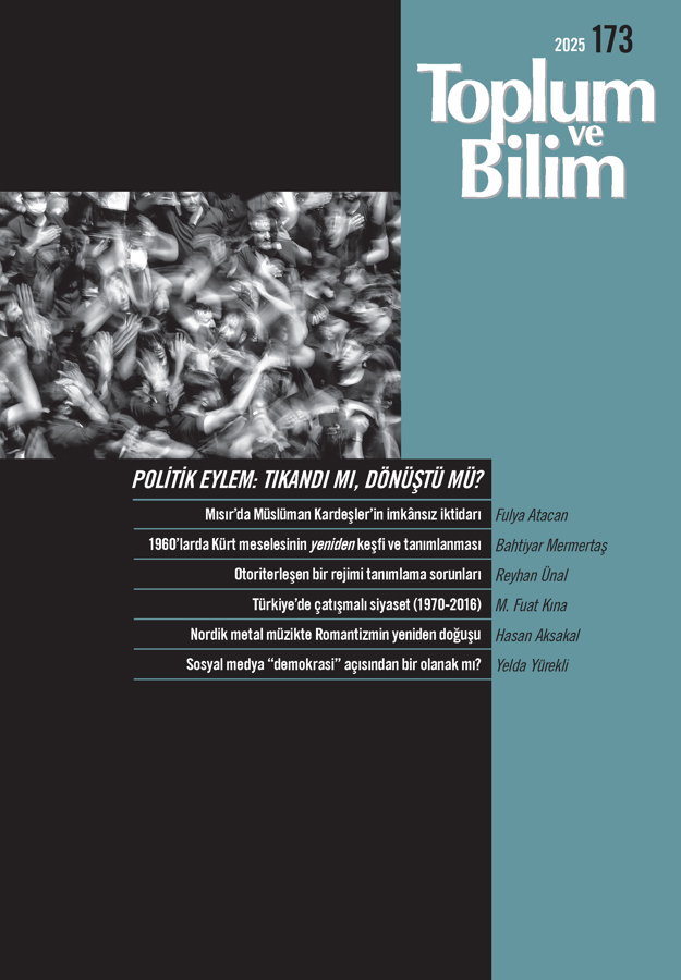 Toplum ve Bilim Sayı 173, 2025