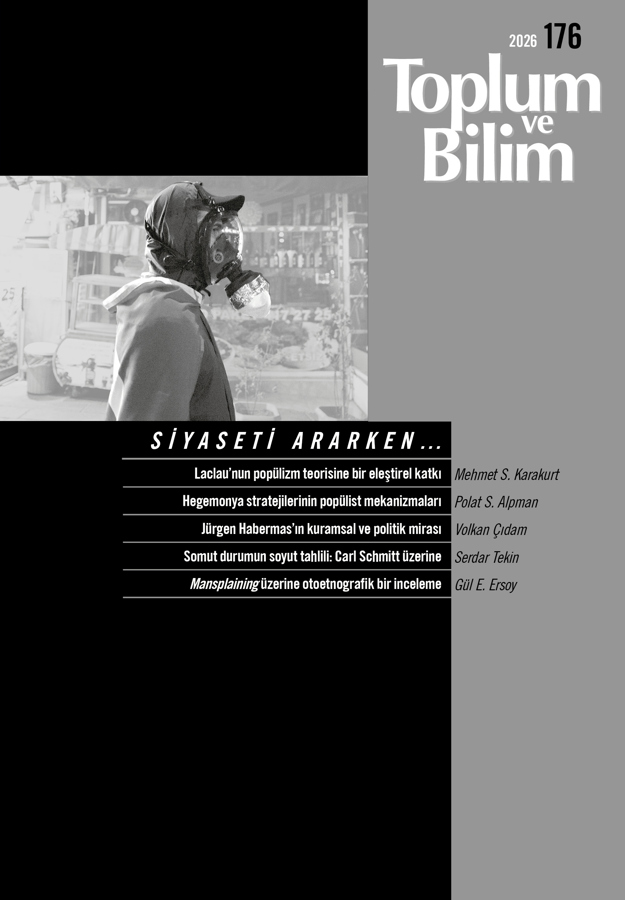 Toplum ve Bilim Sayı 176, 2026