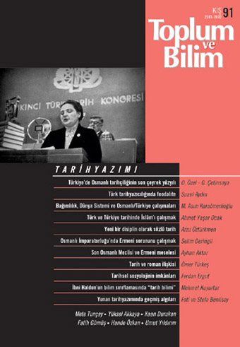 Toplum ve Bilim Sayı 91, 2002