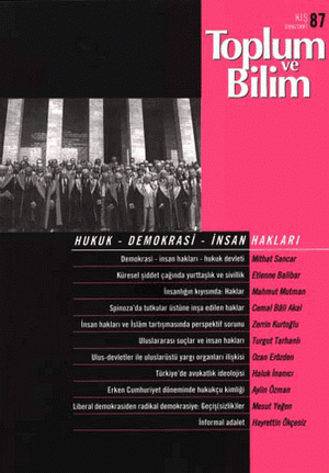 Toplum ve Bilim Sayı 87, 2001