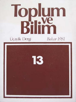 Toplum ve Bilim Sayı 13, 1981