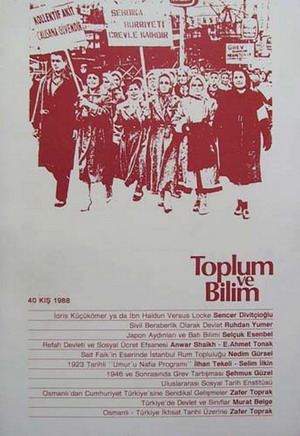 Toplum ve Bilim Sayı 40, 1988