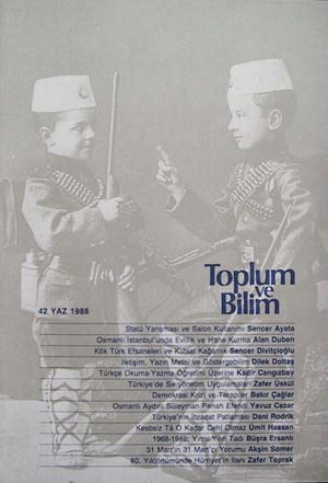 Toplum ve Bilim Sayı 42, 1988
