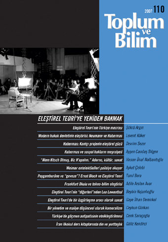 Toplum ve Bilim Sayı 110, 2007