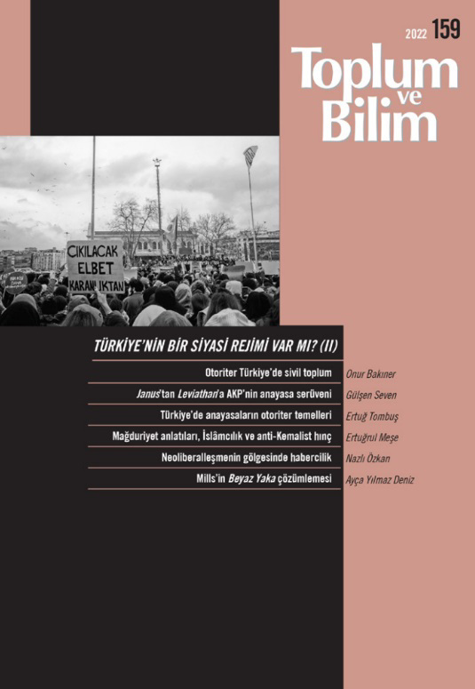 Toplum ve Bilim Sayı 159, 2022